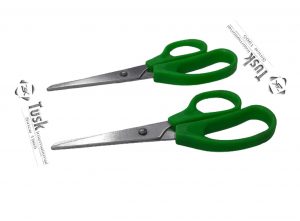 13CM SUPER SNIP SCISSORS<br> WITH GREEN COLOR PLASTIC HANDLE