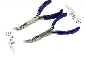 4 INCHES CURVED FISHING PLIERS<br> WITH NON-SLIP RUBBERIZED HANDLE